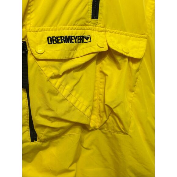 Vintage Obermeyer Yellow Adinorak Jacket Lined Windbreaker Men's Medium - Picture 4 of 11